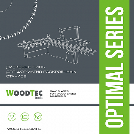 Пила для форматно-раскроечных станков Ø300 х 30 х 3,2/2,2 Z = 96 FZ/TR WoodTec - rodan.ru