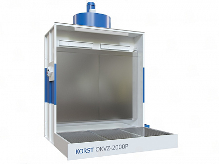 Покрасочная камера с водяной завесой Корст OKVZ-2000+P(1м) c дополнительным активным полом