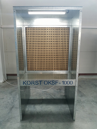 Малогабаритная сухая покрасочная камера Корст OKSF-1000 со столом