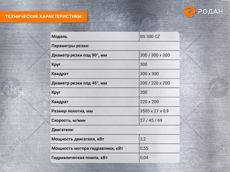 MetalTec BS 300 CZ ленточнопильный станок c поворотом пильного модуля под углом 45 - 90°