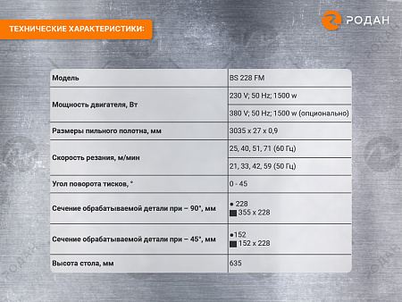 Ленточнопильный станок для резки металла MetalTec BS 228 FH